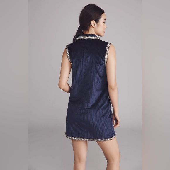 NWT By Anthropologie Size XL Collared Corduroy Mini Dress - Picture 3 of 12